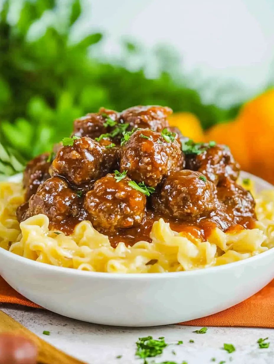 A bowl of meatballs with a sauce on top.