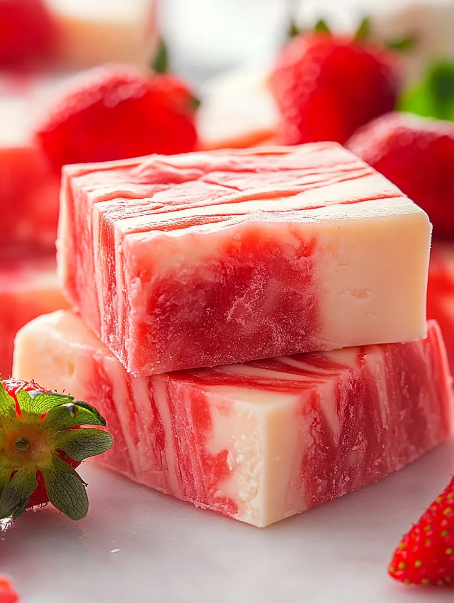 A stack of red and white fudge bars.