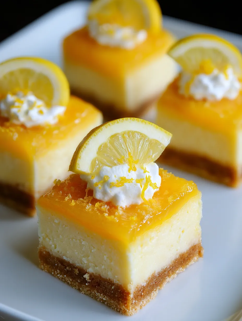 A slice of lemon cheesecake with a lemon wedge on top.