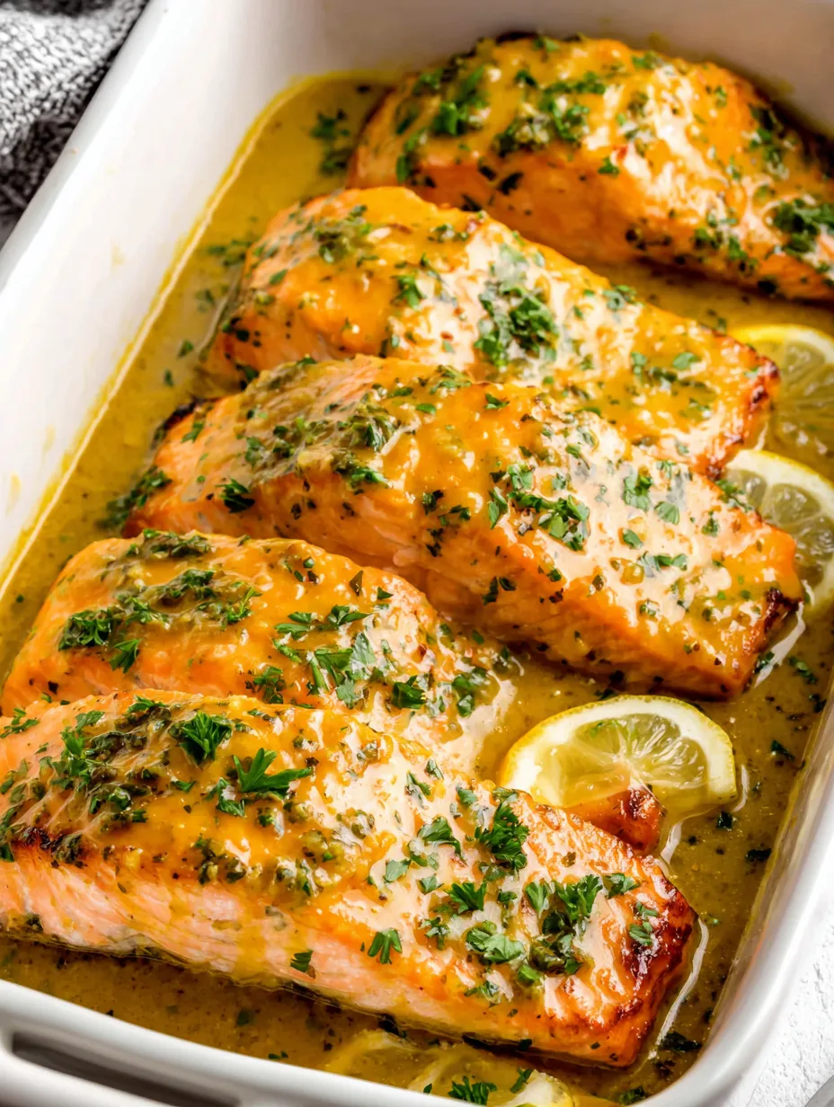 Baked Honey Mustard Salmon.