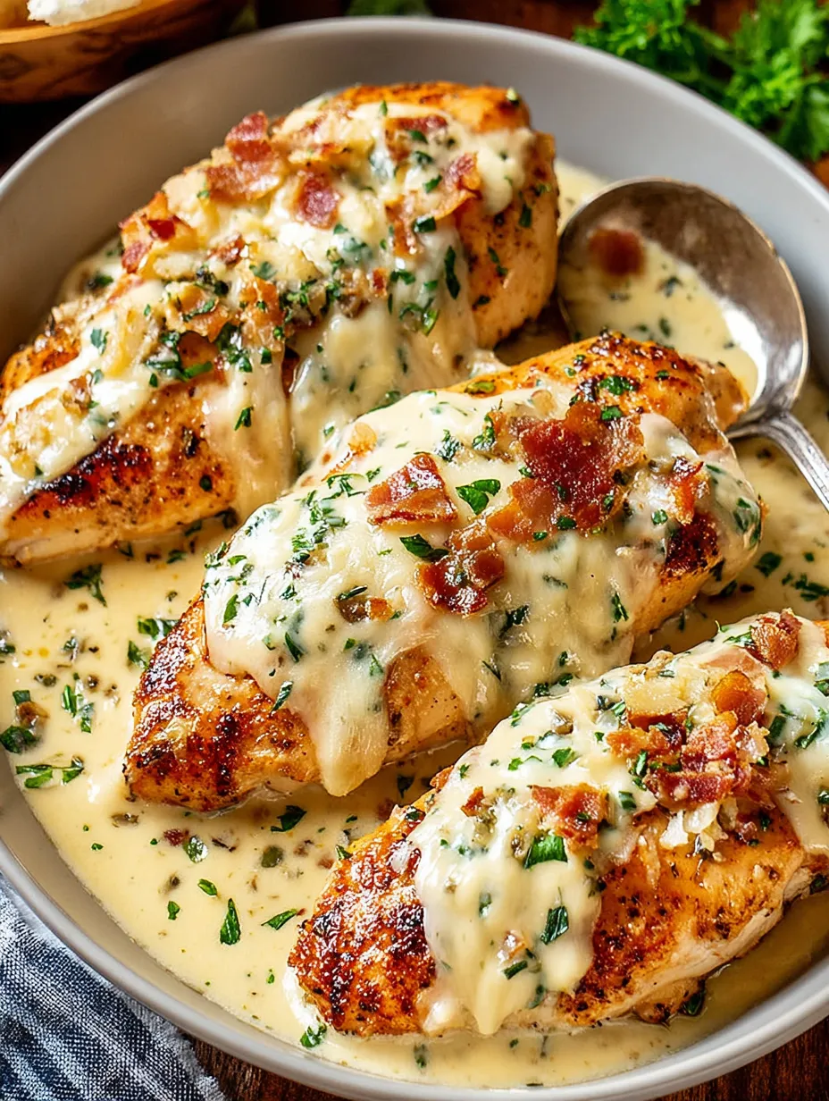 A plate of chicken covered in cheese.