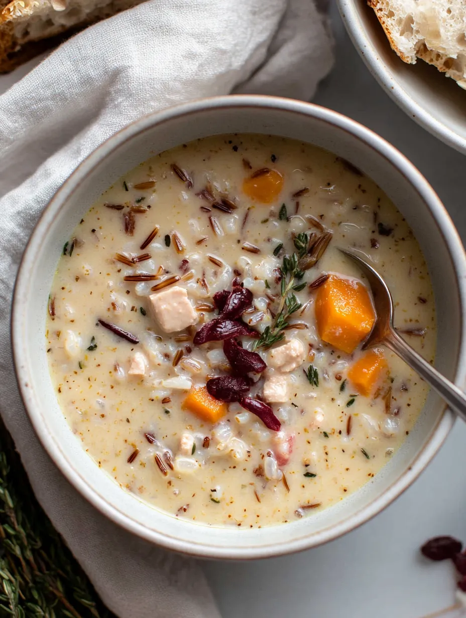 A bowl of soup with rice, carrots, and a spoon.