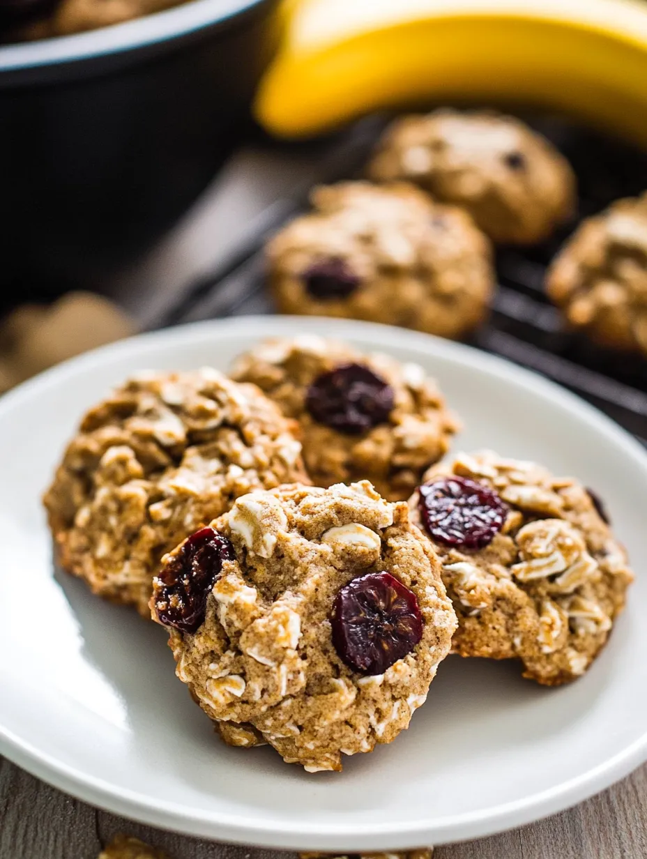 A plate of banana breakfast cookies.