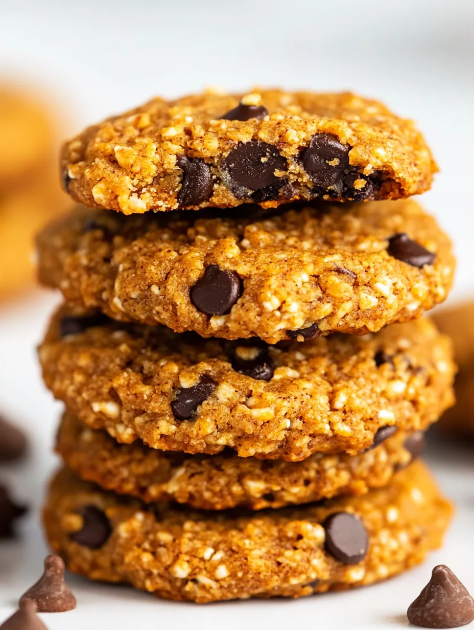 A stack of chocolate chip cookies.