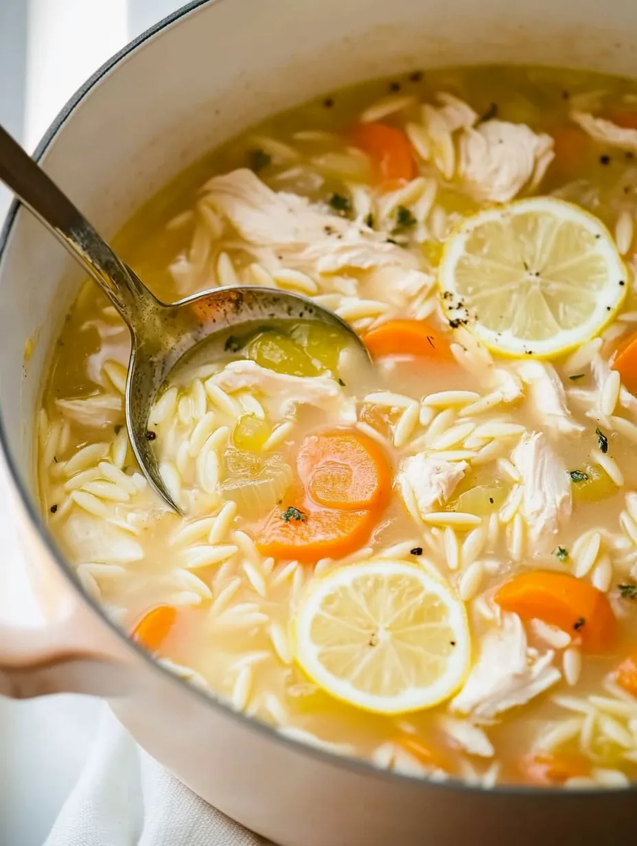 A bowl of soup with a spoon in it.