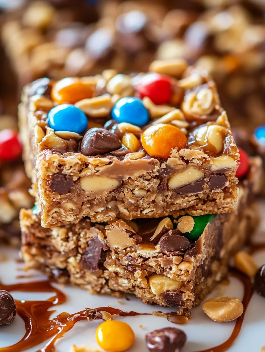 A close up of a square of chocolate and peanut butter magic bars.