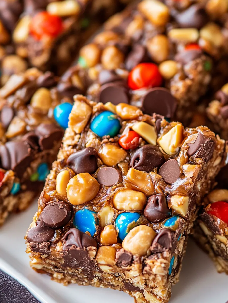 A close up of a chocolate and peanut butter bar.