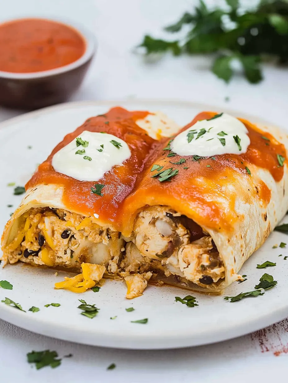 A plate of food with a burrito on it.