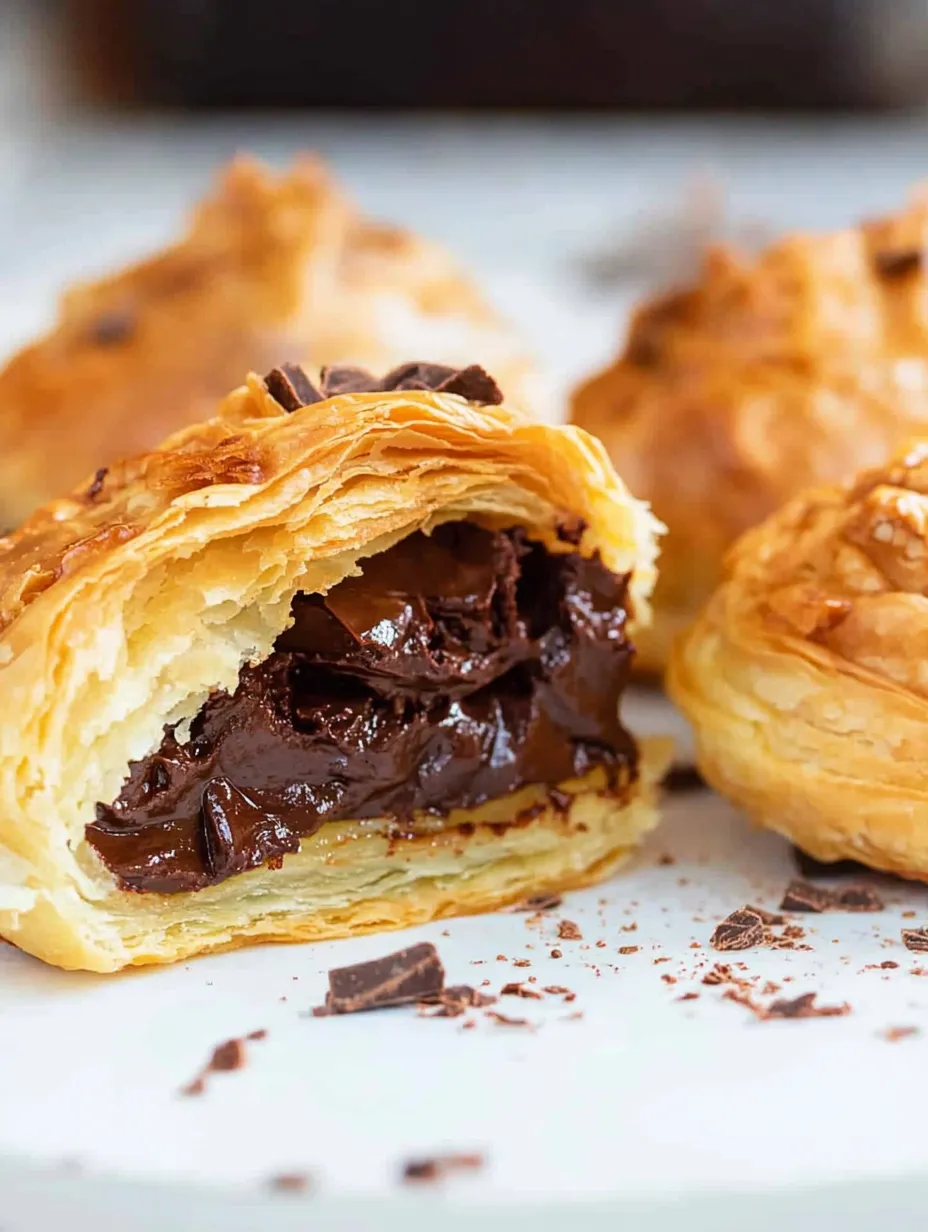 A pastry with chocolate and chocolate chips.