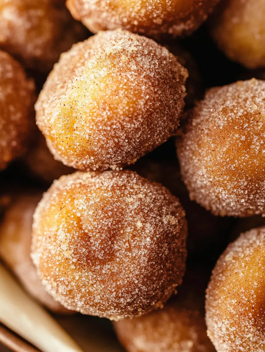 A bowl of sugar coated donuts.