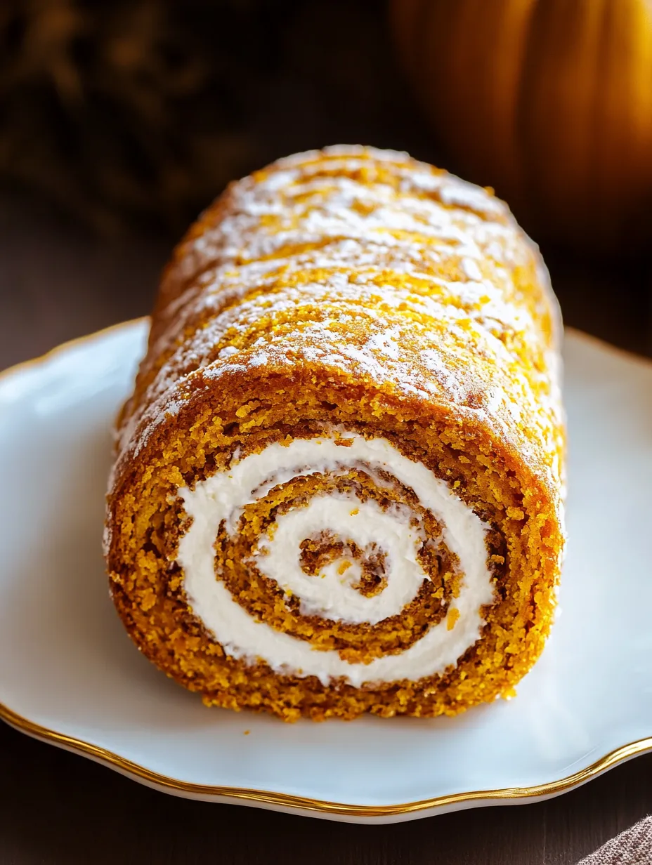 A roll of pastry with a pumpkin filling.