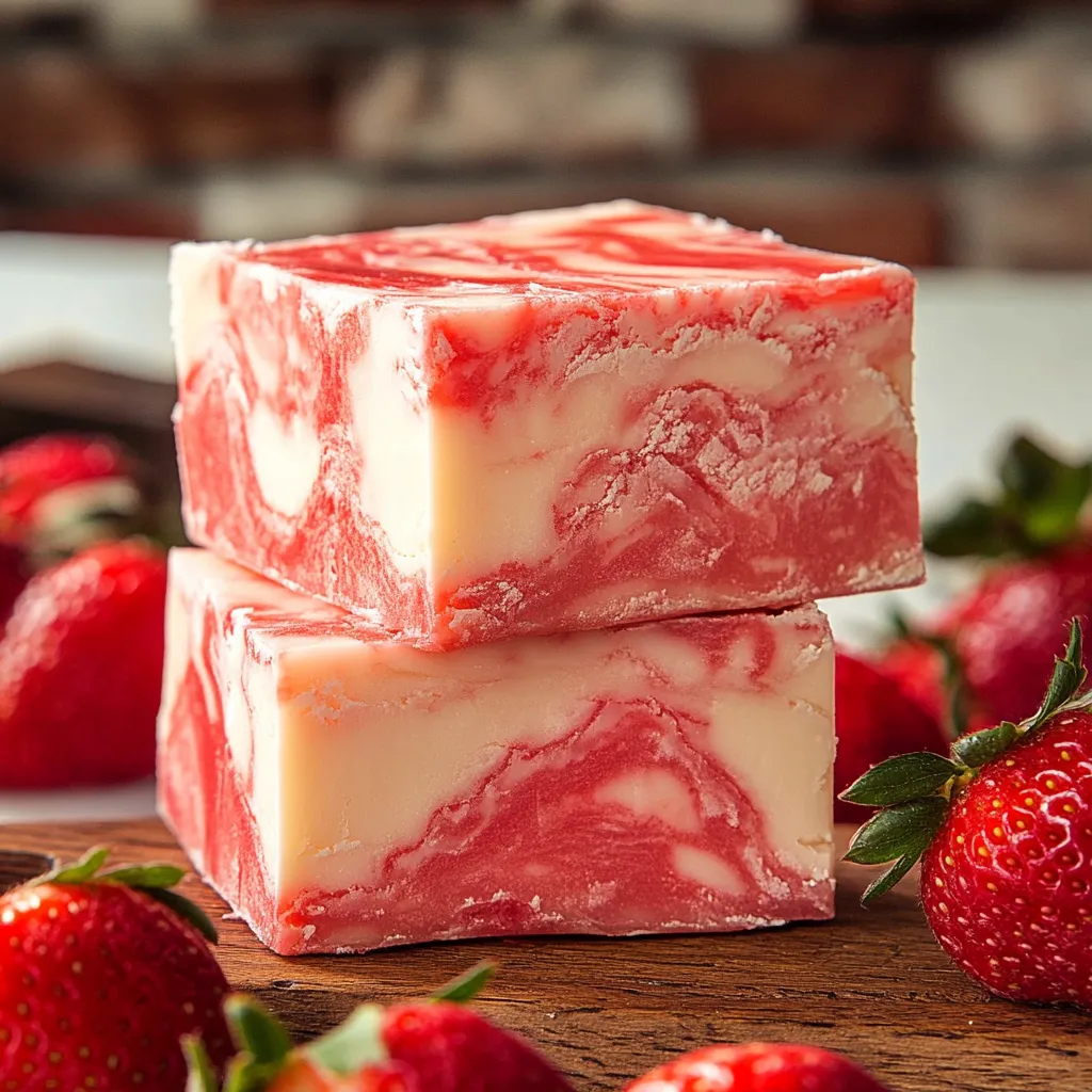 A stack of red and white fudge bars.