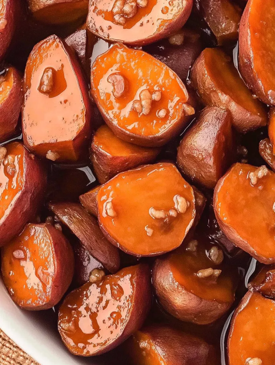 Maple roasted sweet potatoes.