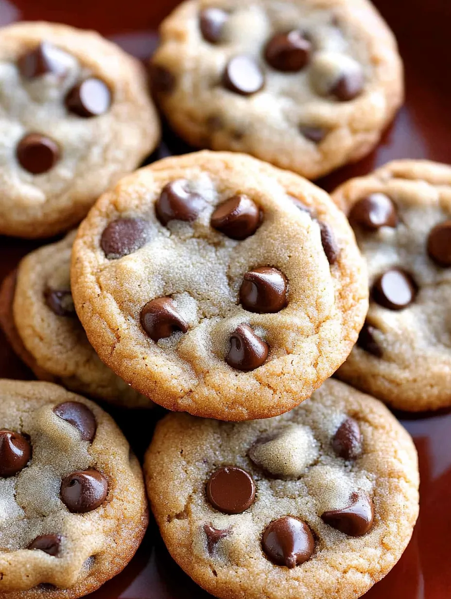 A plate of chocolate chip cookies.