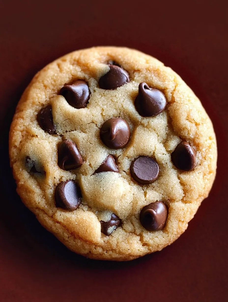 A close up of a vegan chocolate chip cookie.