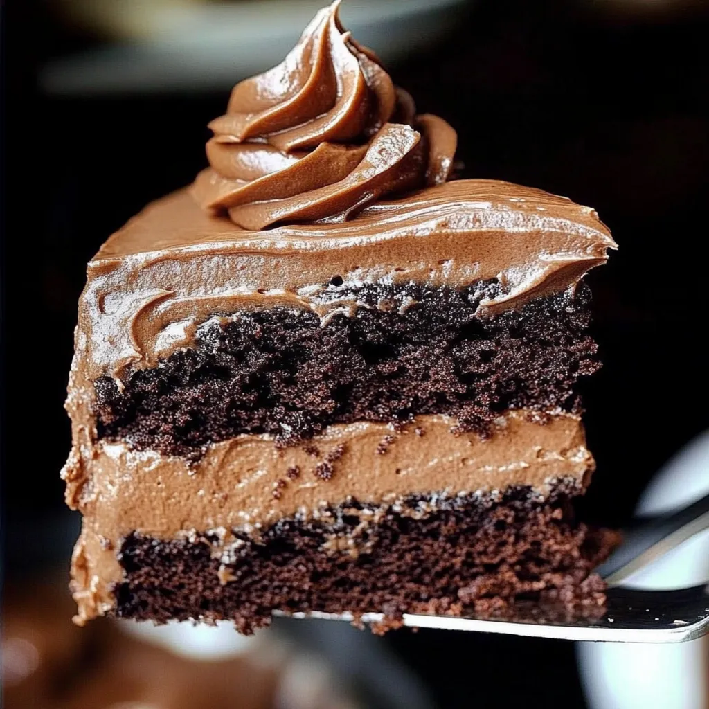 A slice of chocolate cake with a dollop of whipped cream on top.