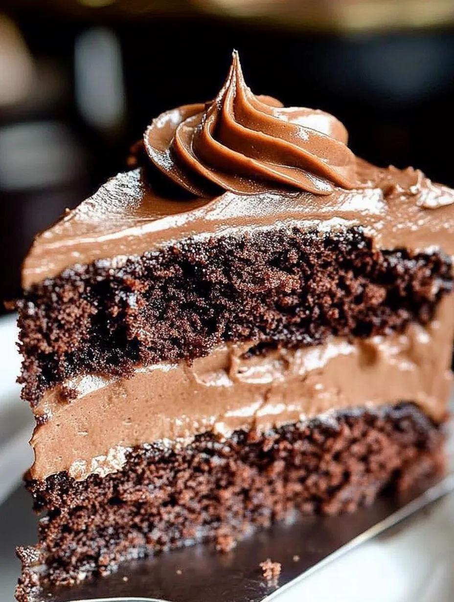 A slice of vegan chocolate cake.