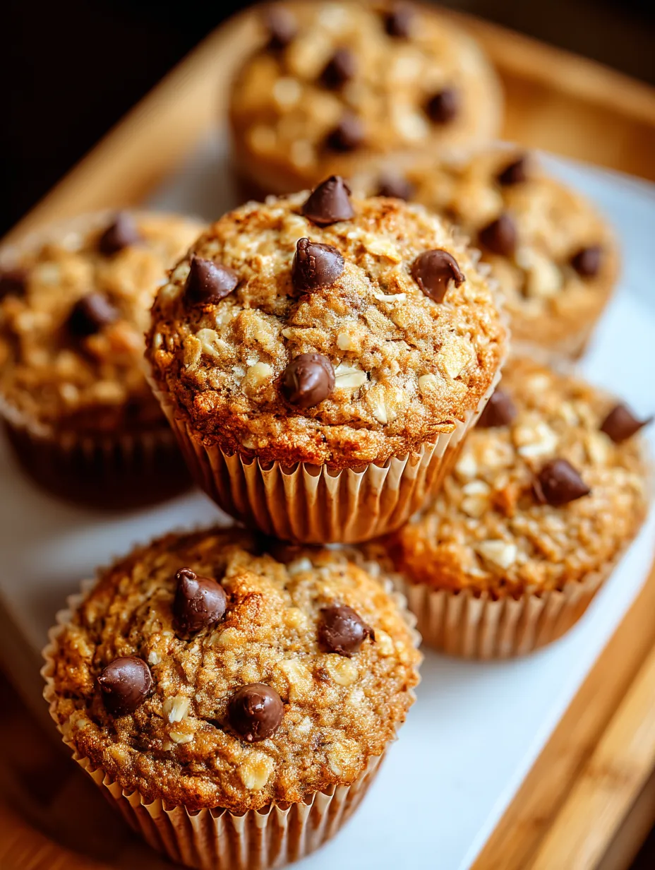 A plate of muffins with chocolate chips.