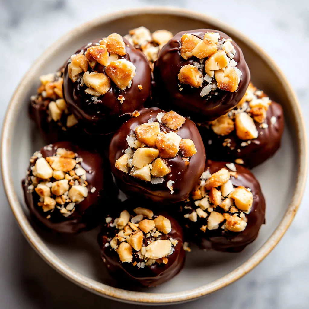A bowl of homemade ferrero rocher.