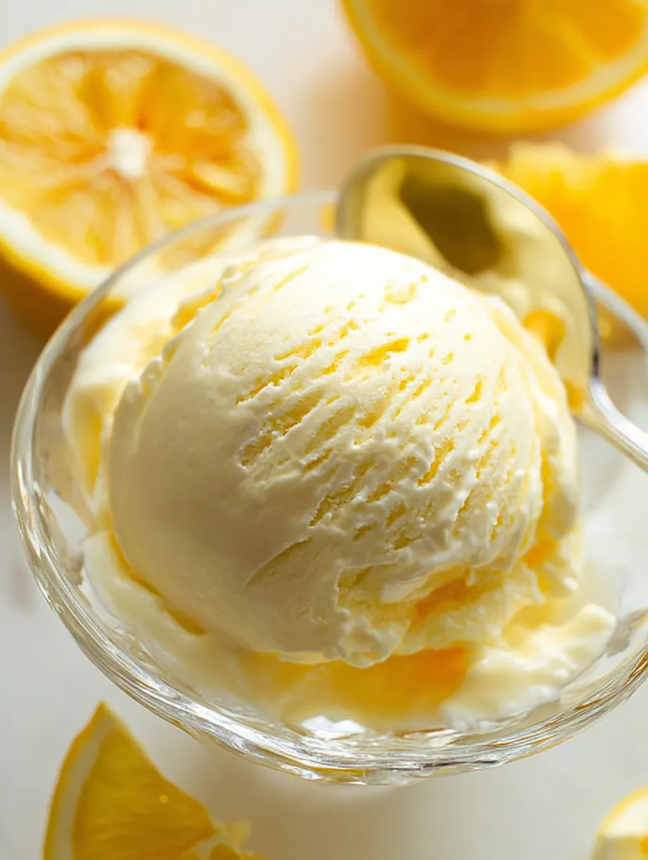 A bowl of lemon frozen yogurt.