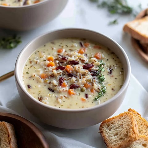 A bowl of soup with carrots and rice.