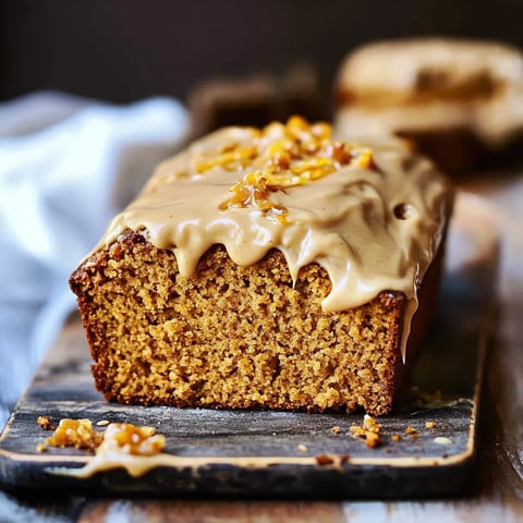 A loaf of bread with maple frosting on top.