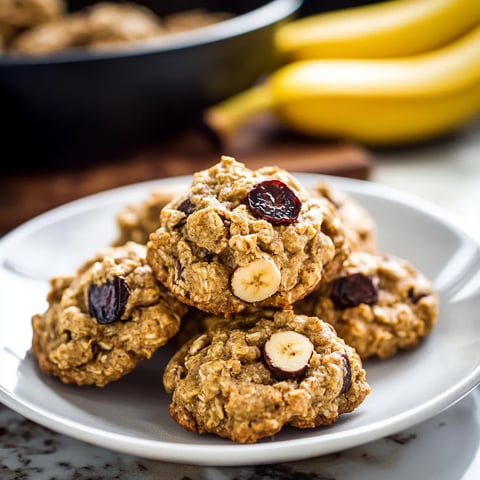 A plate of banana cookies.