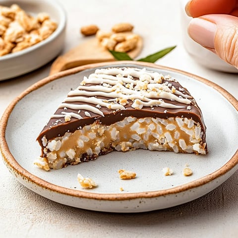 A slice of peanut butter and rice cake.