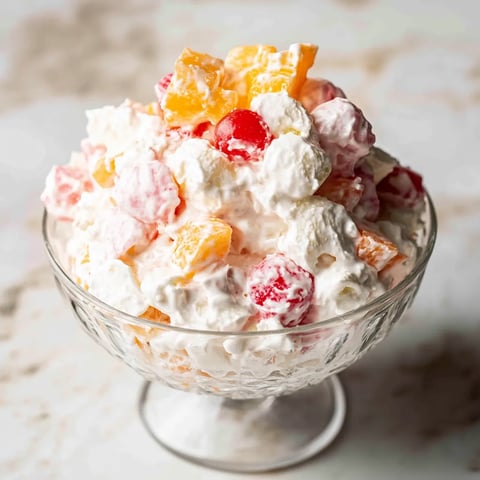 A glass bowl filled with a dessert.
