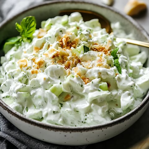 A bowl of salad with a spoon in it.