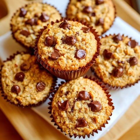 A plate of muffins with chocolate chips.